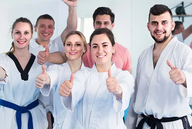 Adult martial arts community at Sunrise Taekwondo