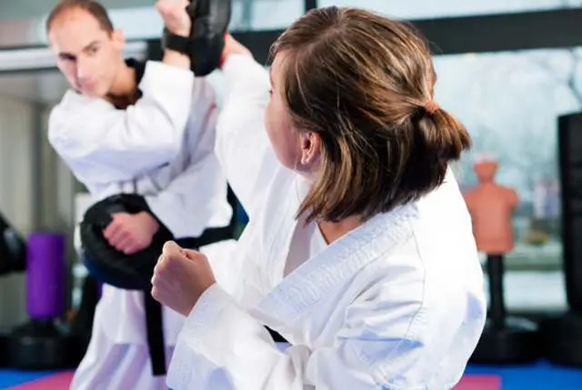 Adult students training at Sunrise Taekwondo